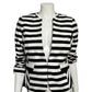 Worthington Petite White | Black Striped Cotton Blazer Sz-6P