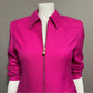 Classiques Entier Pink 100% Wool Zip Up Blazer Sz-XS