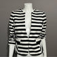 Worthington Petite White | Black Striped Cotton Blazer Sz-6P