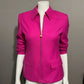 Classiques Entier Pink 100% Wool Zip Up Blazer Sz-XS