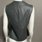 Preston & York Gray Leather Vest Sz-8