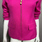 Classiques Entier Pink 100% Wool Zip Up Blazer Sz-XS