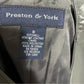 Preston & York Gray Leather Vest Sz-8