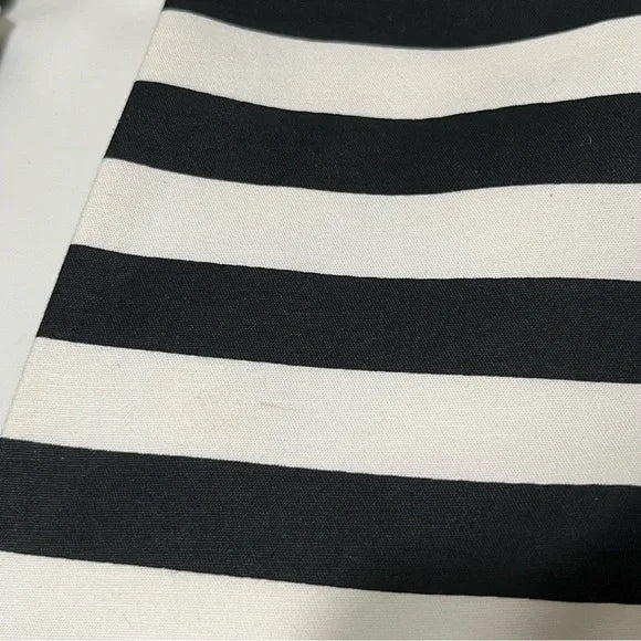Worthington Petite White | Black Striped Cotton Blazer Sz-6P