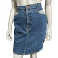 Vintage Denim Skirt Stripe pockets