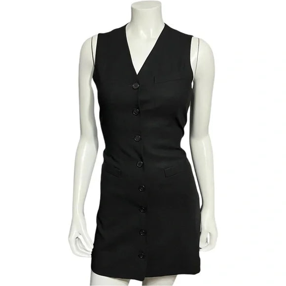 DKNY Wool Sleeveless Vest Dress Sz-2 Petite