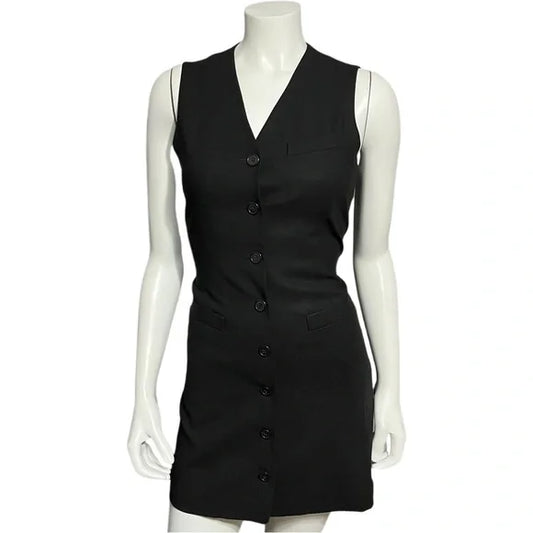 DKNY Wool Sleeveless Vest Dress Sz-2 Petite