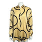Company Ellen Tracy Gold With Black Circle Silk Blouse Sz-10