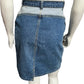 Vintage Denim Skirt Stripe pockets