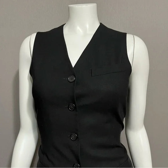 DKNY Wool Sleeveless Vest Dress Sz-2 Petite