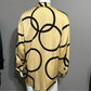 Company Ellen Tracy Gold With Black Circle Silk Blouse Sz-10
