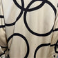 Company Ellen Tracy Gold With Black Circle Silk Blouse Sz-10