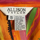 Allison Taylor 100% Silk Multicolored Striped Blouse Sz-Small