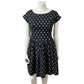 Linen-Lili’s Closet Navy Polka Dot Linen Dress Sz-2