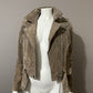 BlankNYC Taupe Suede With Fringe Cropped Jacket Sz-Small