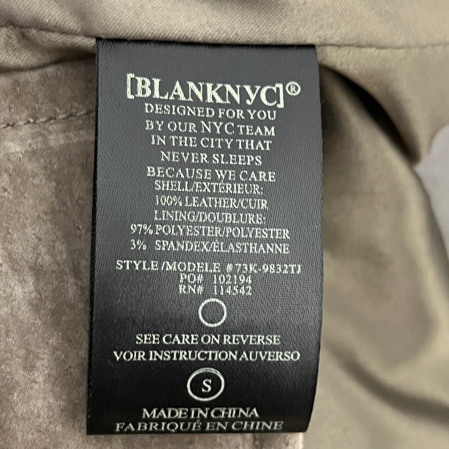 BlankNYC Taupe Suede With Fringe Cropped Jacket Sz-Small