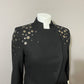 Wool- Vintage Vivienne Black Wool Blend Blazer Jacket Sz-6