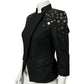 Wool- Vintage Vivienne Black Wool Blend Blazer Jacket Sz-6