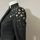 Wool- Vintage Vivienne Black Wool Blend Blazer Jacket Sz-6