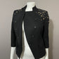 Wool- Vintage Vivienne Black Wool Blend Blazer Jacket Sz-6